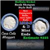 Image 1 : Full roll of Buffalo Nickels, 1919 on one end & a 'd' Mint reverse on other end (fc)