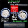 Image 1 : Full roll of Buffalo Nickels, 1916 on one end & a 'd' Mint reverse on other end (fc)