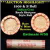 Image 1 : ***Auction Highlight*** Indian 1c Shotgun Roll, 1909 end, KEY date 's' mint on the other, Wow! (fc)