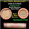 Image 1 : ***Auction Highlight*** Indian 1c Shotgun Roll, 1909 end, KEY date 's' mint on the other, Wow! (fc)