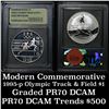 Image 1 : 1995-p Olympic Track & Field Proof . . Modern Commem Dollar $1 Graded GEM++ Proof Deep Cameo by USCG