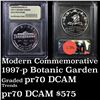 Image 1 : 1997-p Botanic Gardens Proof . . Modern Commem Dollar $1 Graded GEM++ Proof Deep Cameo by USCG (fc)