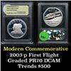 Image 1 : ***Auction Highlight*** 2003-p First Flight proof . . Modern Commem Dollar $1 Graded GEM++ Proof Dee