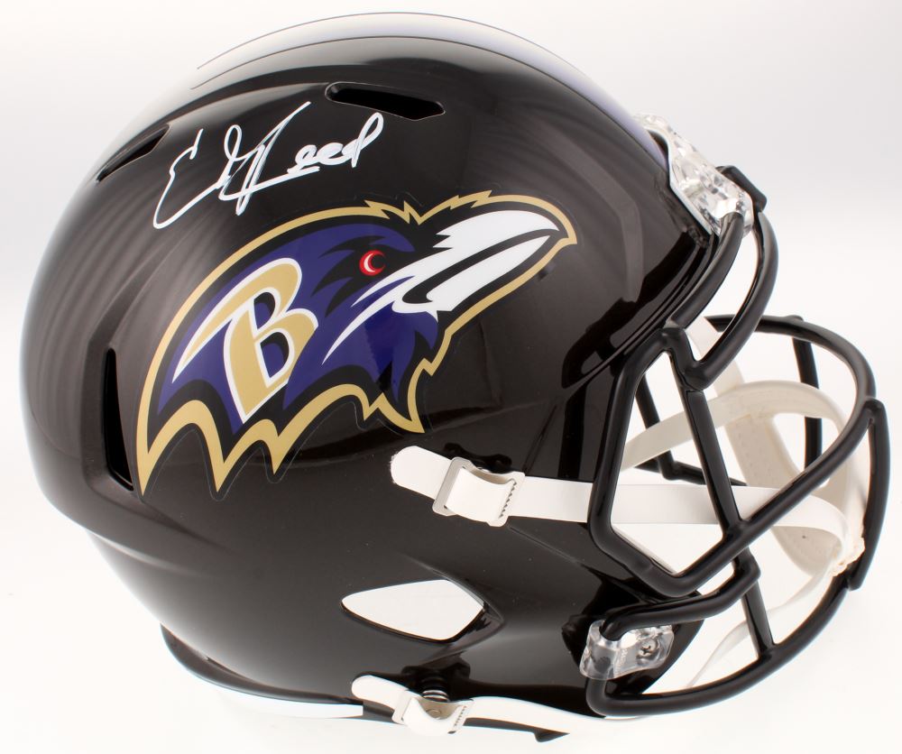 ed reed signed helmet