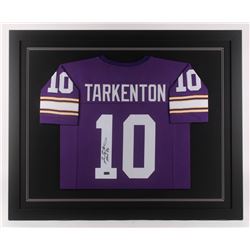 Fran Tarkenton Signed Minnesota Vikings 35.5x43.5 Custom Framed Jersey Inscribed "HOF 86" (Radtke CO