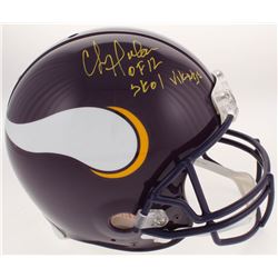 Chris Doleman Signed Minnesota Vikings Throwback Full-Size Authentic On-Field Helmet Inscribed "HOF 
