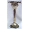 Image 1 : Sterling silver trumpet vase; flared rim with chas