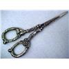 Image 1 : Sterling silver handled grape shears; chased fox 