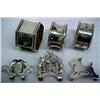 Image 1 : Three sterling silver napkin holders and three st