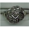 Image 1 : 14k white gold and diamond ring set with nine min