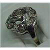Image 2 : 14k white gold and diamond ring set with nine min