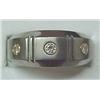 Image 2 : Mans titanium and 18k gold bracelet and ring with