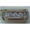 Image 1 : Mans 10k gold and diamond ring; five channel set d