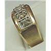 Image 2 : Mans 14k diamond ring; five approximately 8 point