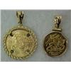 Image 2 : Two gold coin pendants include one 2004 five doll
