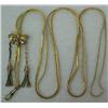 Image 2 : Ladys 10k gold Victorian slide chain with yellow 