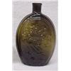 Image 1 : Olive amber flask bottle Eagle and Cornucopia wit