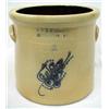 Image 1 : Blue marked stoneware crock; impressed E.  L. P. 