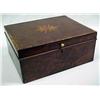 Image 1 : Burled walnut veneer box with double star satinwo