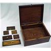 Image 2 : Burled walnut veneer box with double star satinwo