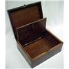 Image 3 : Burled walnut veneer box with double star satinwo