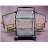 Image 1 : Victorian brass and beveled glass case; baile han