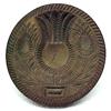 Image 1 : Wooden butter stamp; thistle; 4 diameter with kno