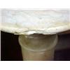 Image 2 : White marble pedestal; round form with ringed dec