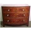 Image 1 : Henredon banded mahogany bowfront chest of drawer