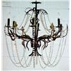 Image 1 : Bronze chandelier with six arms ending in candle