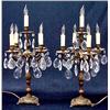 Image 1 : A pair of electric bronze candelabrum; each with ce
