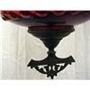 Image 2 : Electrified Victorian hanging lamp; blown cranber