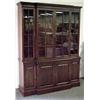 Image 2 : Mahogany two piece breakfront; dentil molding on