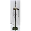 Image 1 : Arts and Crafts spelter lamp; fluted hammered sta