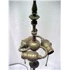 Image 2 : Arts and Crafts spelter lamp; fluted hammered sta