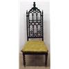 Image 2 : Walnut Cathedral side chair; pierced back with ro