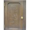 Image 2 : Walnut Victorian hanging corner cabinet; scallope