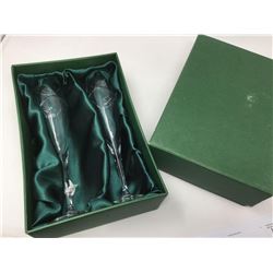 Set of 4 Crystal Flutes