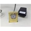 Image 2 : Wine Bottle Holder and Gold Tone Clock