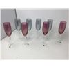 Image 1 : Amethyst and Iris Glass Flutes (8 ct)