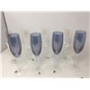 Image 1 : Iris and Blue Glass Flutes (8 Ct)