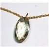 Image 1 : $200 Silver Gold Plated Green Amethyst Necklace (app 5g)
