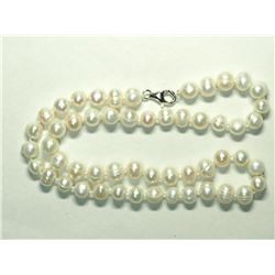 $120 Sterling Silver Lobster Clasp Freshwater Pearl Necklace
