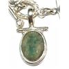 Image 1 : $500 Silver Genuine Emerald Necklace (app 19)