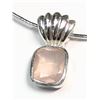 Image 1 : $250 Silver Rose Quartz Necklace (app 8g)
