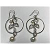 Image 1 : $250 Silver Pearl Earrings (app 10g)