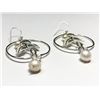 Image 2 : $250 Silver Pearl Earrings (app 10g)
