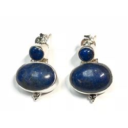 $300 Silver Lapis Lazuli Earrings (app 9.5g)