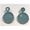 Image 2 : $300 Silver Chalcedony Earrings (app 12g)