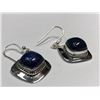 Image 2 : $250 Silver Lapis Earrings (app 7.5g)